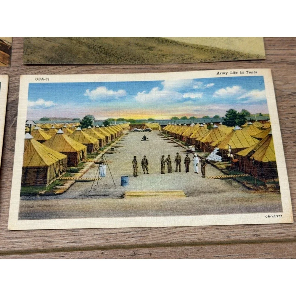 WWII US Army Military Scenes Postcards - Lot of 6 - Unused Never Mailed